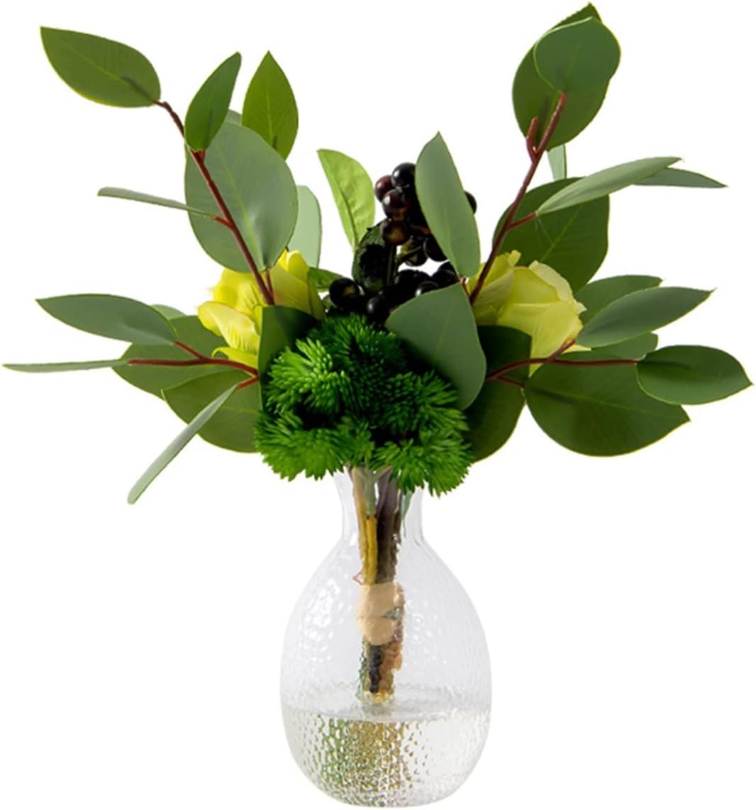 Artificial Silk Flower Bouquet, Realistic Fake Flowers for Home, Living Room, Table & Decorative Floral Arrangements
