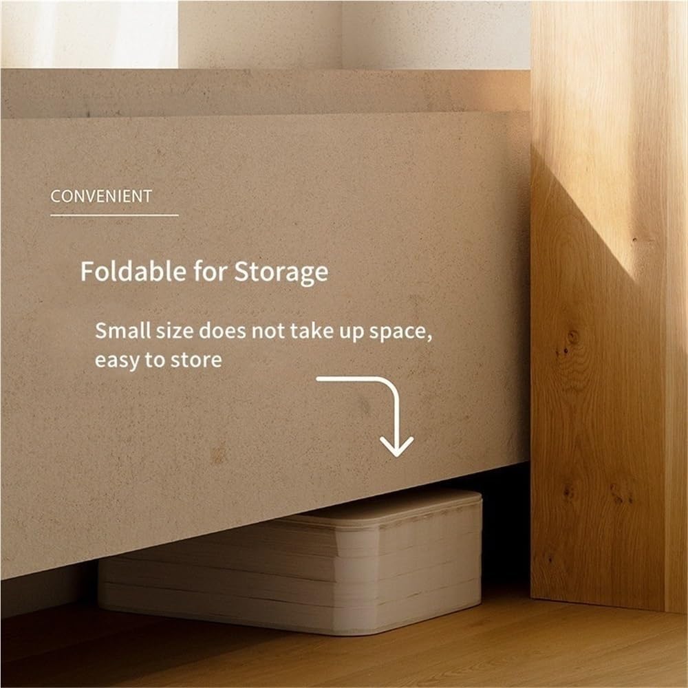 Foldable Kraft Paper Stool, Multi-Use Accordion Bench for Living Room, Entryway, Coffee Table & Shoe Changing Seat