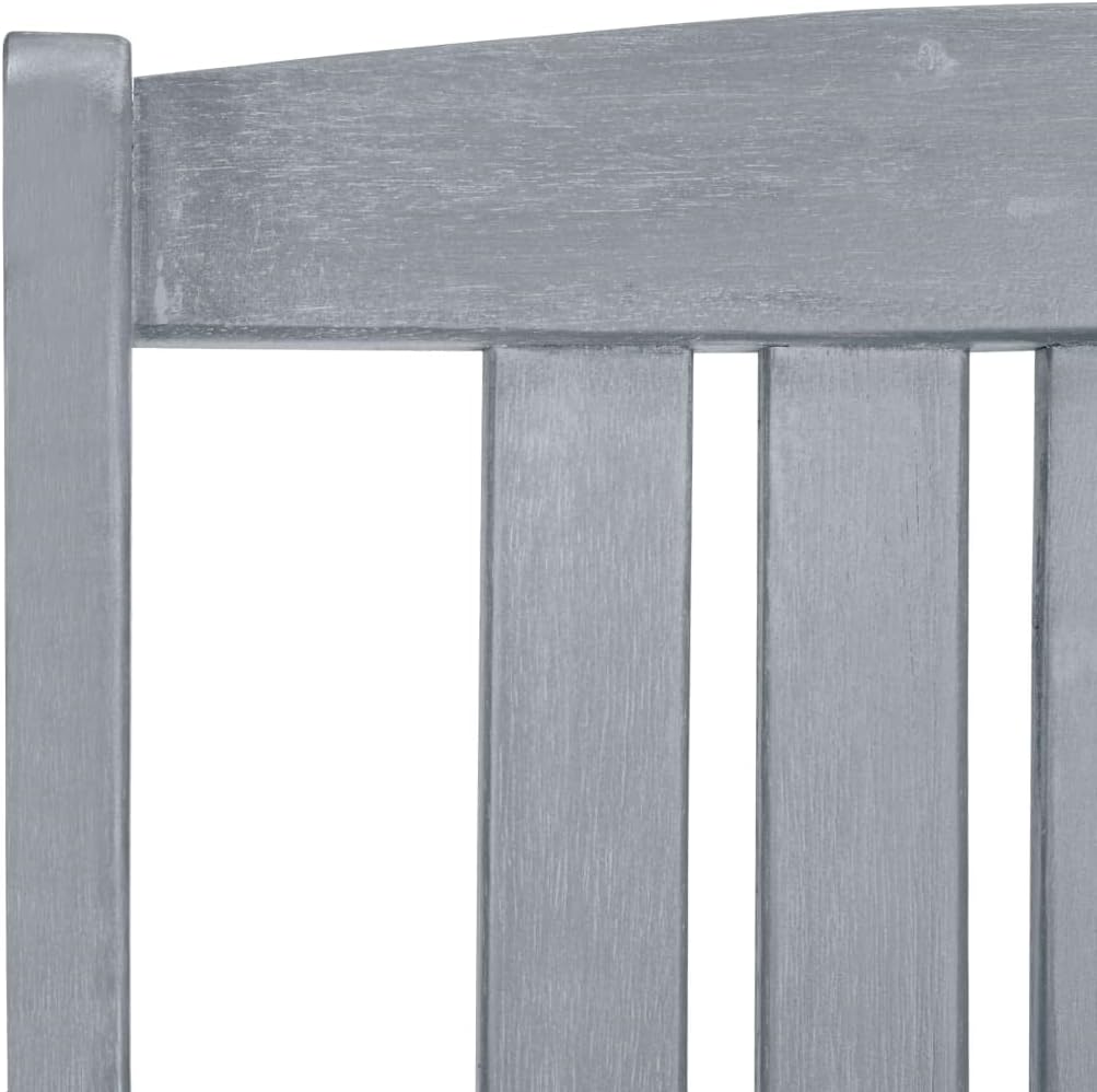 4-Piece Outdoor Patio Furniture Set with Cushions, Solid Acacia Wood Patio Chairs for Garden, Backyard, Balcony & Outdoor Living Space (Gray)