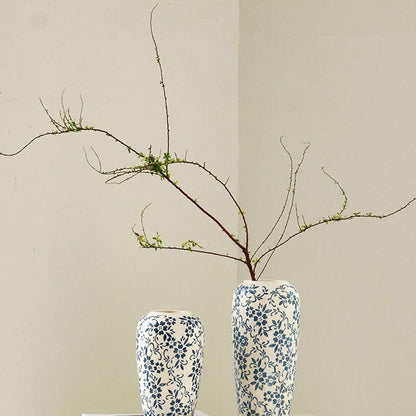 Retro Ceramic Vase for Home Decor, Elegant Flower Vase for Living Room, Entryway, Tabletop & Modern Interior Floral Arrangement (Medium Size)