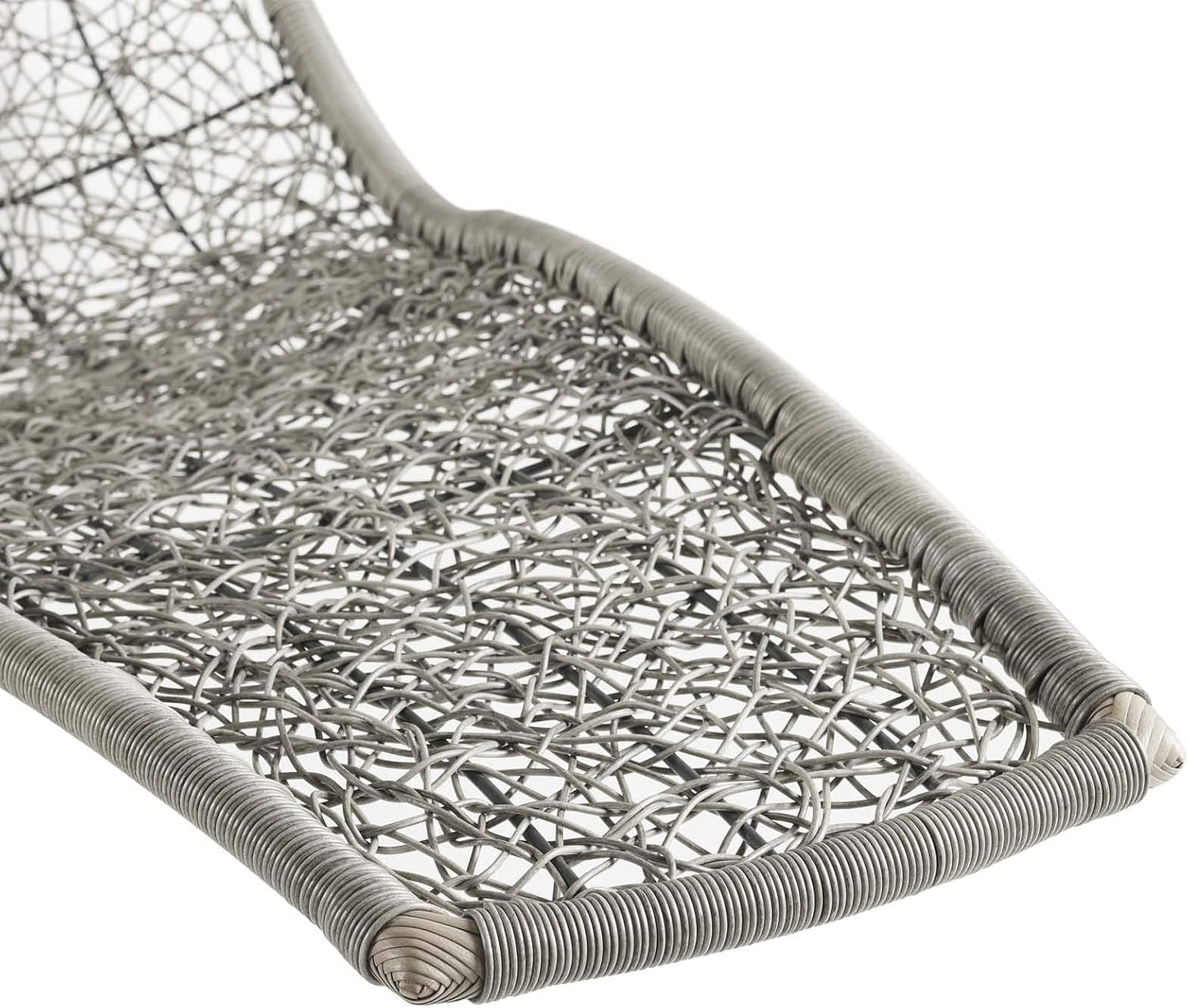 Wicker Rattan Outdoor Hanging Swing Chair with Stand, Chaise Lounge Porch Egg Chair for Patio, Garden & Backyard Relaxation (Light Gray)