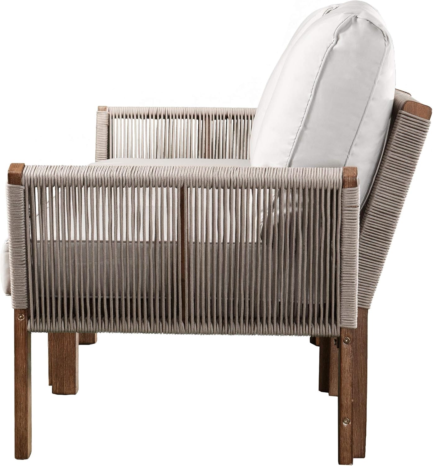 3-Seater Outdoor Sofa with Transitional Design, Solid Wood Patio Furniture for Backyard, Garden & Outdoor Lounge